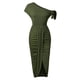 thumbnail image 1 of Vestido de fiesta formal largo de un hombro para mujer, sin mangas, con volantes, bodycon, cóctel, noche, boda, corte de sirena, vestido maxi, 1 of 7