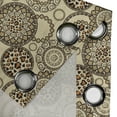 thumbnail image 5 of Ambesonne Animal Print Grommet Curtain, Savannah Theme Circles, 50" x 54", Beige and Brown, 5 of 6