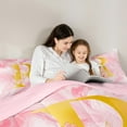 thumbnail image 5 of Homewish Pink Initial Letter R Bedding Comforter Set, Romantic Anniversary Rose Twin Comforter Sets, Modern Fashion Marble Reversible Bedding Set, Breathable Home Decor, 2-Piece, 5 of 8