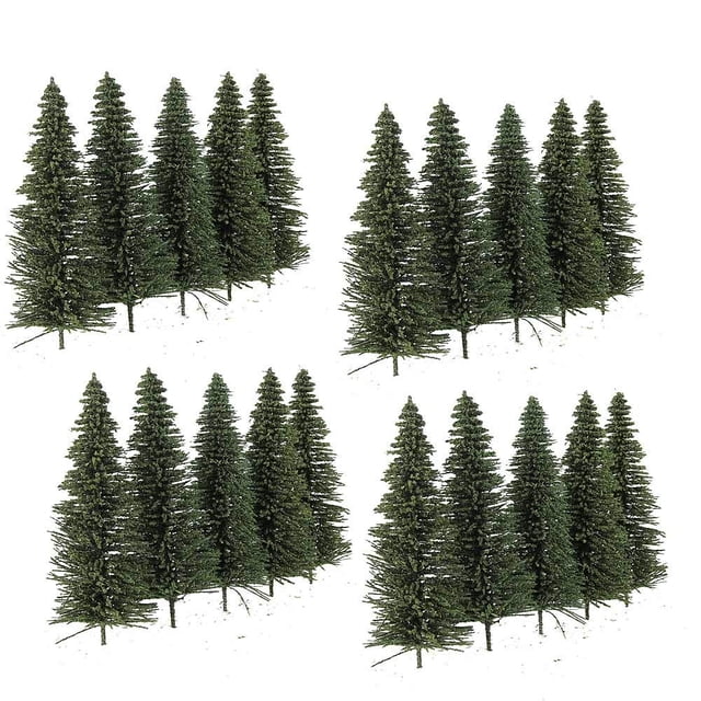 S0810 20PCS Árboles de cedro modelo de pino verde oscuro 3,94 pulgadas (100 mm) para modelo de paisaje de ferrocarril Diseño de paisaje Escala HO OO Nuevo (3,9 pulgadas)