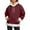 Brick Red, variant on Trim Hoodie for Women 2025 Fall Winter Long Sleeve Casual Plain Drawstring Hooded Sweatshirt with Pockets Pullover Top