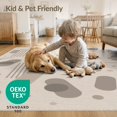 thumbnail image 4 of ODIKA 4'x6' Beige Stone Modern Abstract Geometric Washable Area Rug Contemporary Minimalist Scattered Circles Vertical Non-Slip, Chair-Friendly, Flatwoven for Home Office, Under Desk, 4 of 7