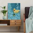 thumbnail image 5 of Clear Water Swimming Duckling Canvas Print Home Interior Art, 5 of 8