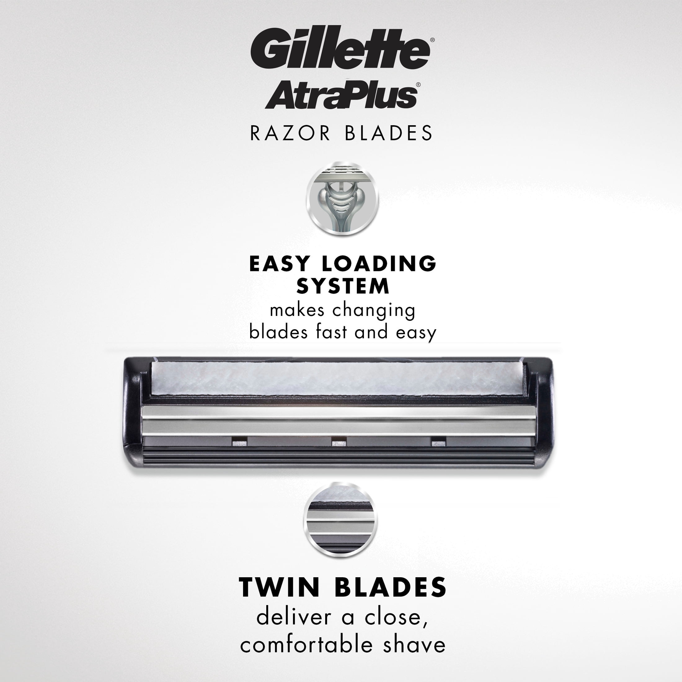 Gillette Atra Plus Mens Razor Blade Refill Cartridges, 10 Ct