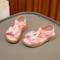 thumbnail image 5 of EnJoCho Cute Kids Girls Sandals Open Toe Ankle Strap Dress Shoes Wedding Party for Toddler Baby Diamond Decorative Bowknot Princess Shoes Summer Casual Party Shoes, 5 of 8