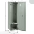 thumbnail image 3 of FurnitureR All-Metal Storage Locker Cabinet with Hanging Rod and Shelves, Tall Freestanding  Organizer for Entryway, Bedroom, Living Room, Office, Vents, Sage Grey, 3 of 14