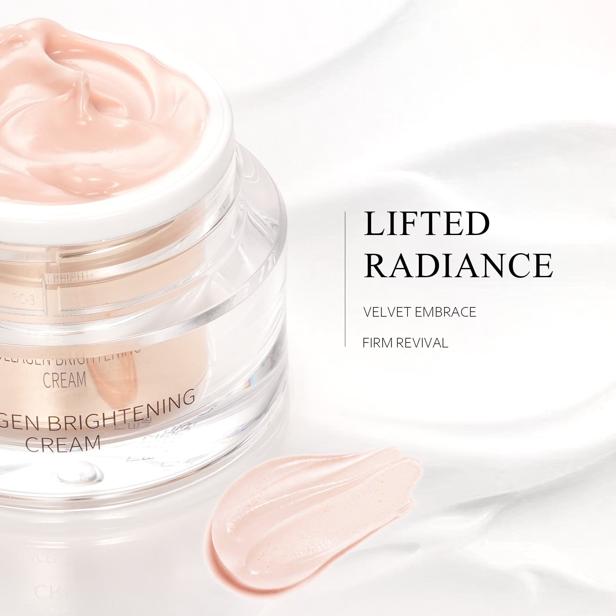 Morning Flower Collagen Firming Cream for Women Men -​ Deep Hydration Barrier Strengthen Moisturizer Anti-Wrinkle Polypeptide Face Moisturizer (1.76 oz)