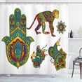 thumbnail image 1 of Ambesonne Hamsa Shower Curtain, Oriental Style Illustration, 69"Wx75"L, Multicolor, 1 of 3