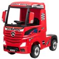 thumbnail image 1 of Costway 12V Mercedes Benz Actros Electric Kids Ride on Truck w/Remote Control&MP3 Red, 1 of 9