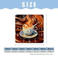 thumbnail image 2 of 14 Inch Wall Clock Battery Operated Square Clock Decorative for Office, Kitchen, Outdoor, Living Room，Coffee Bean Coffee Pattern, 2 of 4