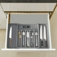 thumbnail image 2 of Back to School!Large Expandable Silverware Drawer Organizer,Silverware Organizer,Kitchen Drawer Organizer Expandable,Utensil Holder Cutlery Tray for Kitchen Utensil and Flatware Bedroom Office, 2 of 8
