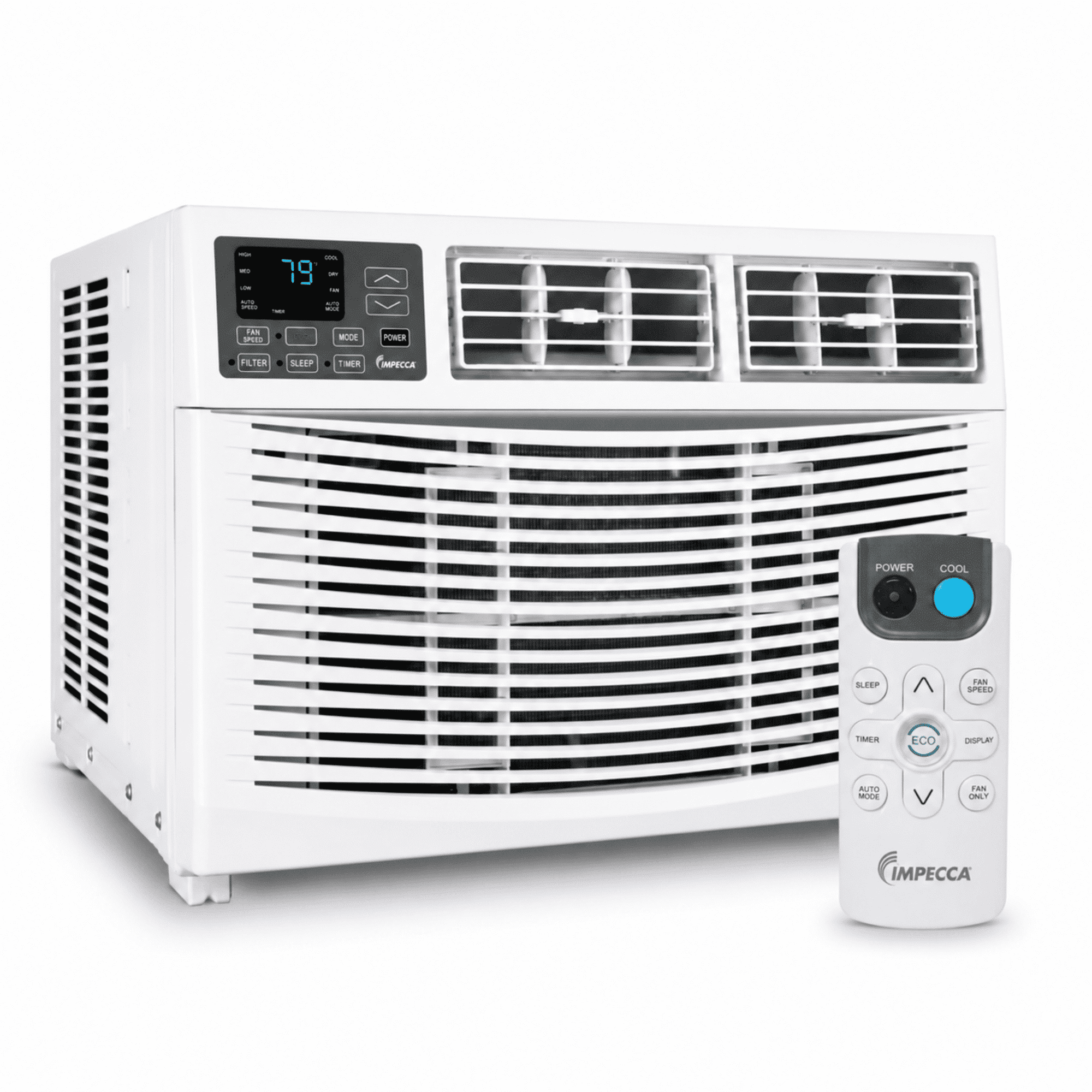 IMPECCA 14000 BTU WINDOW AIR CONDITIONER, Electronic Remote, Auto Restart, Timer, ECO & Sleep mode