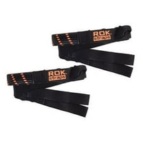 ROK Straps Motorcycle Adjustable Cargo Straps Black/Orange