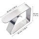 thumbnail image 4 of Clips para mantel, paquete de 8 abrazaderas para cubierta de mesa de acero inoxidable grueso para picnic, barbacoa, boda, fiesta de bricolaje (plata - liso) Sincero  Ropa, 4 of 4