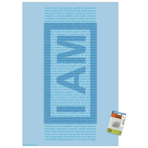 I Am - Text Wall Poster with Push Pins, 22.375" x 34"