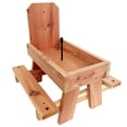 thumbnail image 3 of Pennington Red Cedar Picnic Table Squirrel Feeder, Holds Corn, Nuts and Seeds, 1 Table, 9"x10"x9", 3 of 17