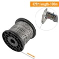 thumbnail image 4 of 1/16 Wire Rope, 1/16 galvanized cable, 328FT Wire Cable, 304 Stainless Steel Aircraft Cable with 120 Pcs Aluminum Sleeve, 7x7 Strand Core 368 lbs Breaking Strength for Outdoor Garden Craft Clothesline, 4 of 4