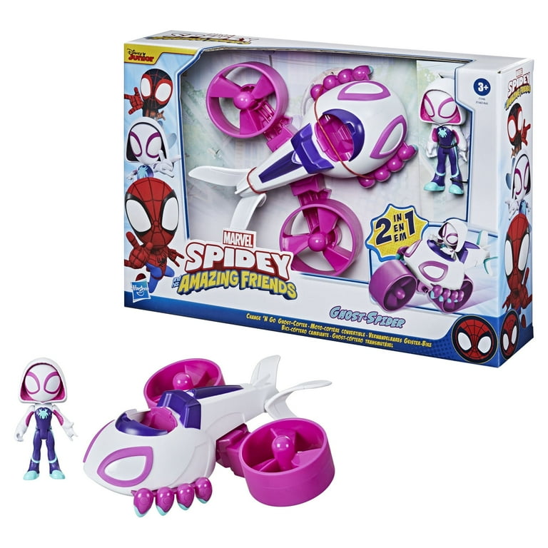 その他 Spidey Marvel Spiderman Ghost-Spider 4-inch Figure, Change 'N Go Ghost