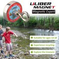 thumbnail image 5 of ULIBERMAGNET Powerful 220LB Neodymium Magnets with 10m Nylon Rope and Non-Slip Gloves for Magnetic Fishing, Recycling, Treasure Hunting in River, Lake, 5 of 6