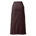 thumbnail image 5 of Sngxgn Women's Elegant High Waisted Side Slit Irregular Maxi Skirt(Coffee,L), 5 of 5