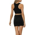 thumbnail image 3 of Camiseta sin mangas de verano INSPIRE CHIC para mujer, camiseta casual, talla L, color negro, 3 of 6