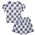 thumbnail image 5 of joogoo Cute Birds Pattern Pajama Sets Short Sleeve Cotton 2-Piece Sleepwear 12Y, 5 of 7