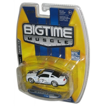 Jada Toys Bigtime Muscle Wave 13 (2007) White 07 Shelby GT-500 Toy Car