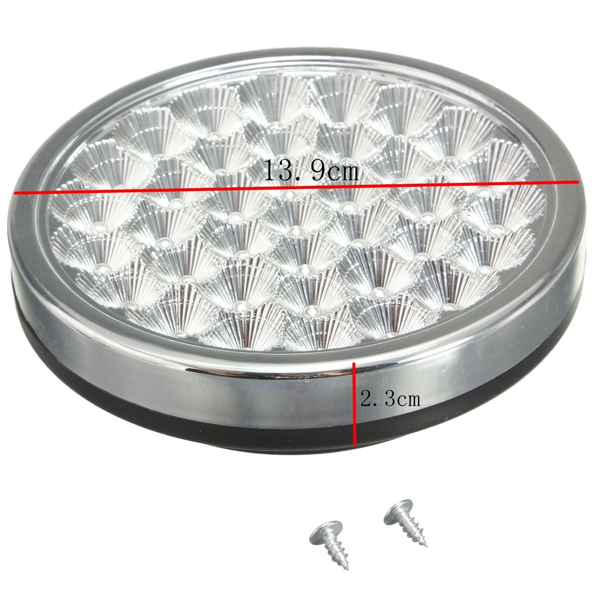 12V Car Round Ceiling Dome Roof Interior 37 LED Light Lamp On//Off switch //GT-691
