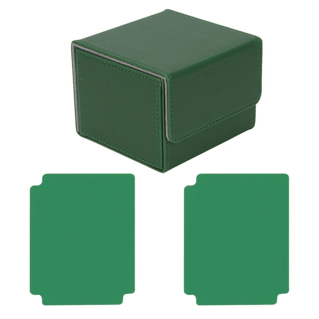 MERIGLARE Card Deck Box Premium Container Portable Protection Display Playing Card Box Plaid Green