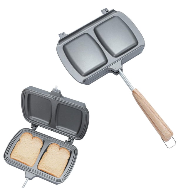 Sartén Antiadherente Con Mango Extraíble De Doble Cara Para Hornear Sándwiches, Tortillas, Frittatas
