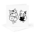 thumbnail image 5 of 3drose, Cool Cats Drawing Wearing Face Masks Image Covid 19, 3dramm, 6 Greeting Cards with Envelopes, 5 of 7