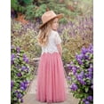 thumbnail image 2 of 2Bunnies Girls' 2T-10Y Scalloped Lace Top Tulle Flower Girl Dress, 2 of 4