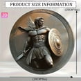 thumbnail image 2 of HELLOYOUNG Greek Soldier Metal Wall Art, Ancient Greek Round Aluminum Sign, 2D Flat Retro Metal Decor for Home, Garden, Bar, 20x20cm Vintage Tin Sign, 2 of 5