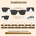 thumbnail image 4 of Sunglass Monster Full Lens Reading Sunglasses for Men and Women, Black, 4 of 6
