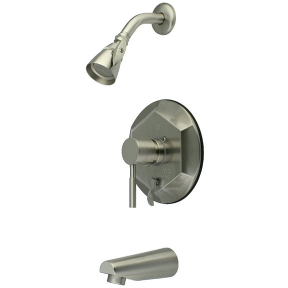 Kingston Brass KB46380DL Concord Tub & Shower Faucet, Brushed Nickel