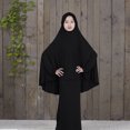 thumbnail image 3 of Women's Muslim Jilbab Two Piece Set Burka Cover Ups Dress with Hijab Abaya Prayer Clothes Islamic Dubai Kaftan Burqa, 3 of 5