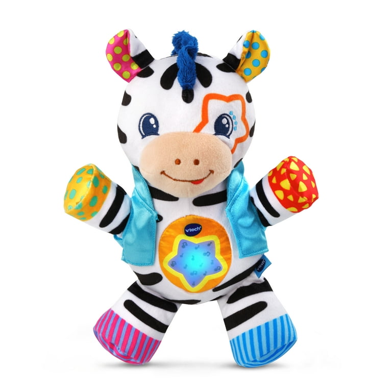VTech Lights and Stripes Zebra, Colorful Plush Learning Toy