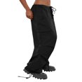 thumbnail image 4 of Women Grunge Drawstring Cargo Pants Loose Side Big Pockets Solid Color Casual Summer Spring Long Sports Trousers Green S, 4 of 5