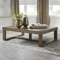 thumbnail image 2 of Ashley Furniture Cariton Plank Effect Bold Blocky Wood Coffee Table, Grayish Brown, 2 of 7