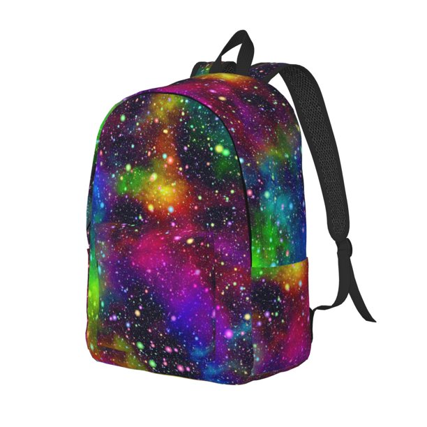Fotbe Bright Universe Mochila de Lona con Estampado, Mochila Duradera, Mochila Versátil de Alta Calidad, Mochila Compacta Vintage-Small