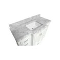 thumbnail image 4 of Nantucket 48" Bathroom Vanity with White Cabinet and Carrara Marble Top, 4 of 7