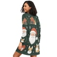 thumbnail image 2 of FORMRS Womens Long Sleeve Nightgowns Crew Neck Sleep Shirt Soft Pajamas Sizes S-3XL, Whimsical Christmas, 2 of 8