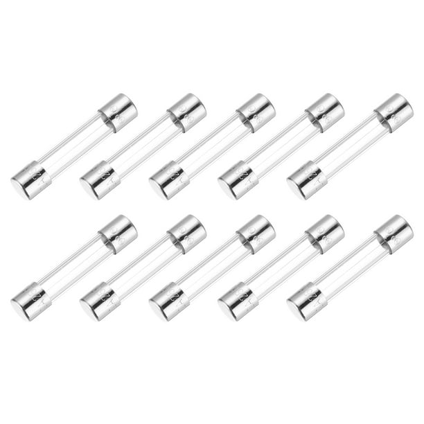 Fusibles de vidrio Uxcell 2A 250V 5x20mm Fusibles de retardo de tiempo Fusibles de acción lenta 10Pcs