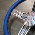 thumbnail image 3 of 14" Polished Blue 1/2 Wrap Steering Wheel w/ Horn Button 5-Hole", 3 of 5