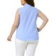 thumbnail image 3 of Camisas sin mangas de verano para mujeres de tallas grandes Agnes Orinda, blusas de botón, 1X azul claro, 3 of 6