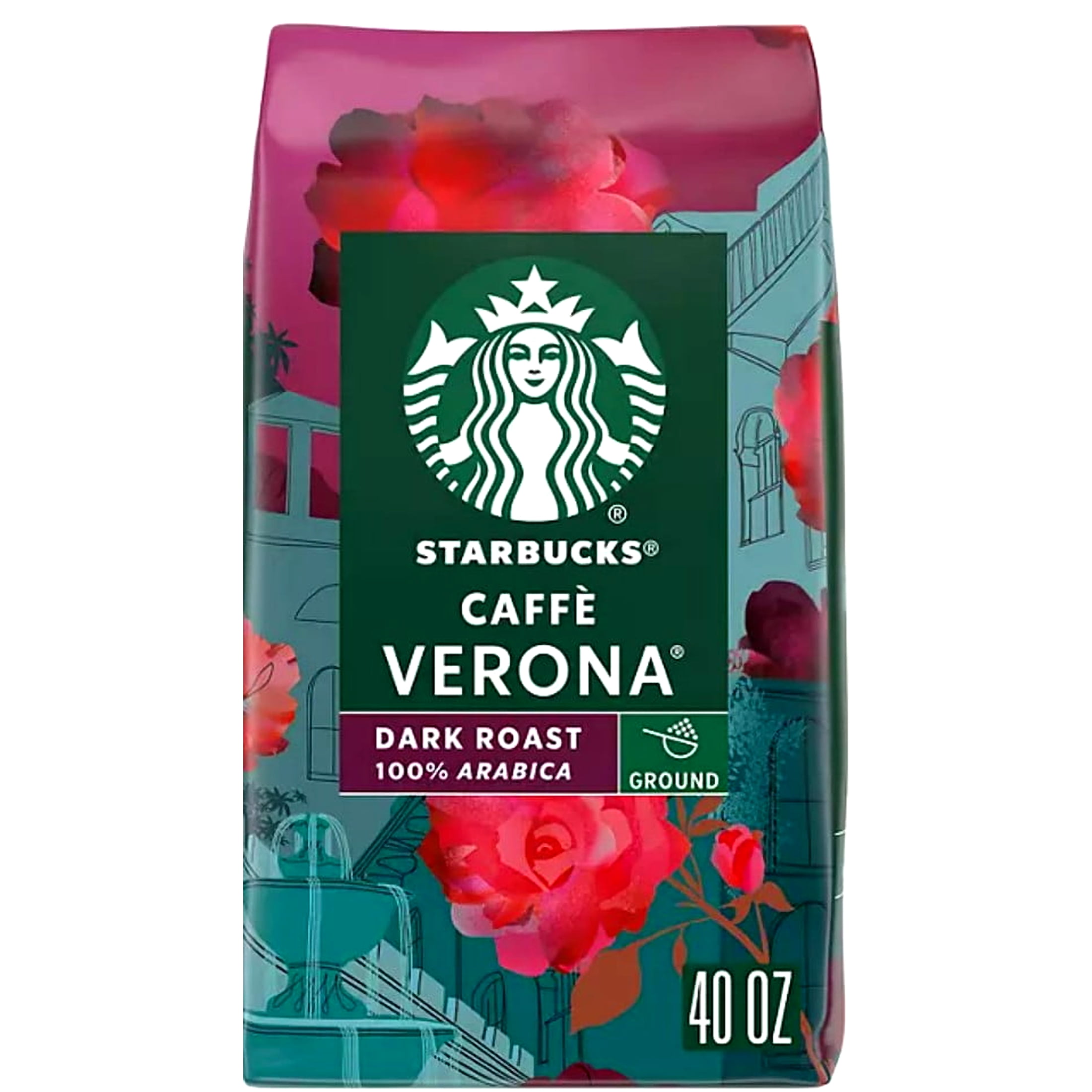 Starbucks CaffÃ¨ Verona Ground Coffee, Dark Roast, 40 oz, Notes of