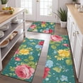 thumbnail image 2 of Pioneer Flower Floral Print Pattern Kitchen Rugs Sets Of 3,Kitchen Runner Rugs Non Skid Washable,Decorative Kitchen Floor Mats for Kitchen,Sink,Laundry,17"x30"+ 17"x47" + 17"x59", 2 of 6