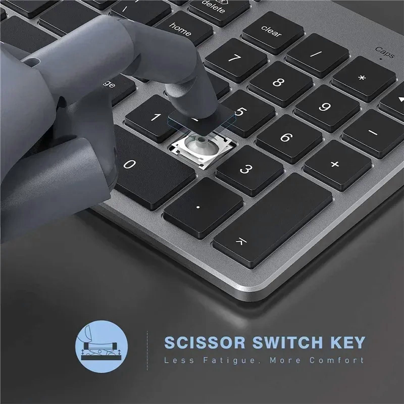 Ultra Slim Wireless Bluetooth Keyboard and Mouse Set Compatible for Mac OS/iOS/iPad OS Rechargeable Keyboard for MacBook
