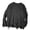 Black, variant on Men Sweater Solid Color Ripped O Neck Oversized Couple Sweater for Daily Wear