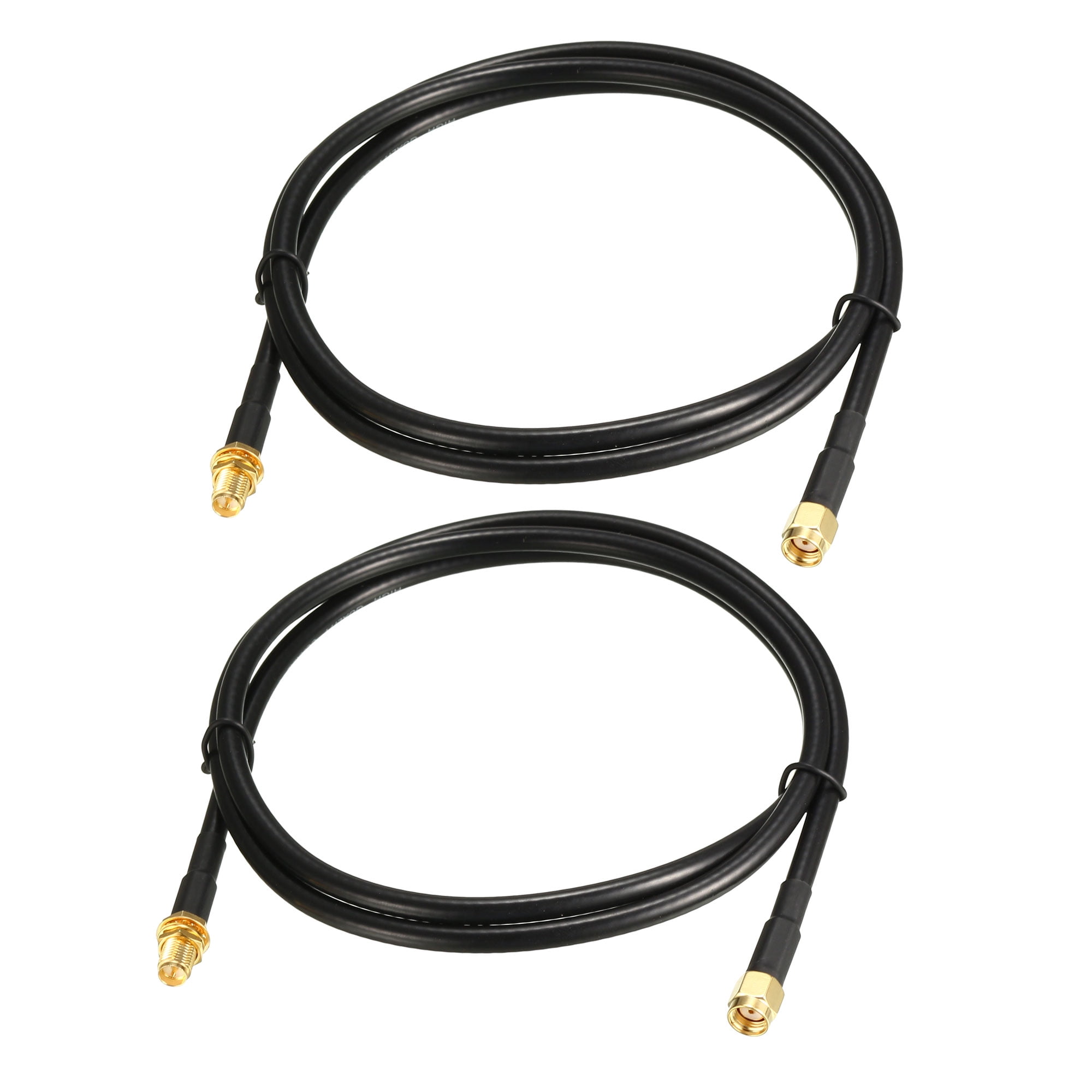 uxcell Antenna Extension Cable RP-SMA Male to RP-SMA Female Low Loss RG174 15 ft 2pcs 